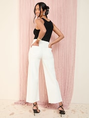 Белый/светло-бежевый - Friends Like These Wide Leg Cropped Jeans - Image 4 of 4