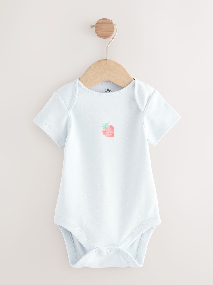 White/Pink 2 Pocket Strawberry Sleepsuit - Image 2 of 5