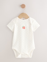 White/Pink 2 Pocket Strawberry Sleepsuit - Image 3 of 5
