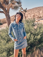 Wrangler Blue Longsleeve Denim Dress - Image 1 of 11