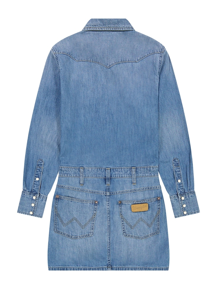 Wrangler Blue Longsleeve Denim Dress - Image 10 of 11