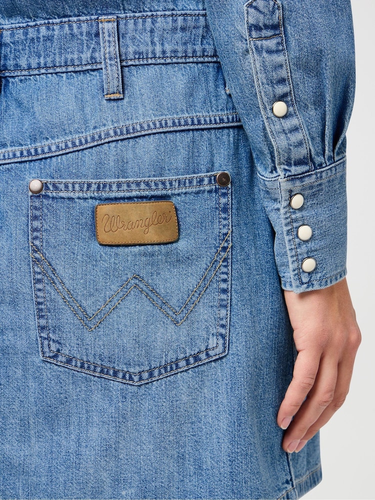 Wrangler Blue Longsleeve Denim Dress - Image 7 of 11