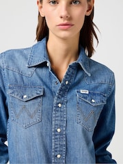 Wrangler Blue Longsleeve Denim Dress - Image 8 of 11