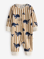 Blue Boat Whale 100% Cotton Rompers 2 Pack - Image 3 of 3