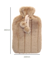 Initial Personalised Furry Hot Water Bottle by Solesmith - Image 2 of 2