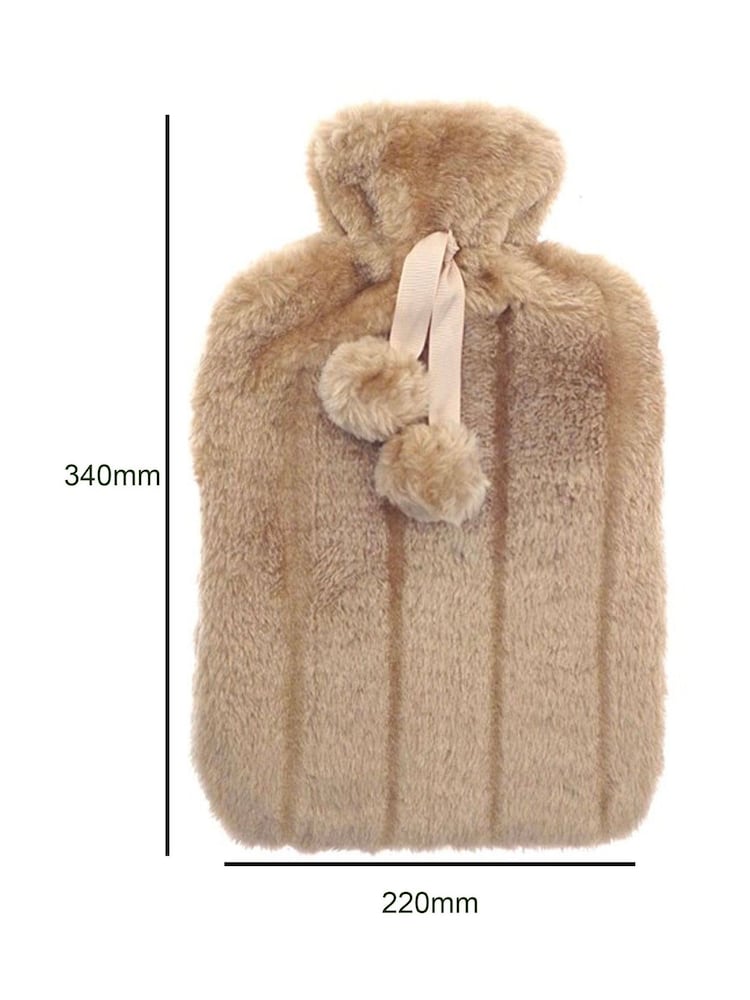 Initial Personalised Furry Hot Water Bottle by Solesmith - Image 2 of 2