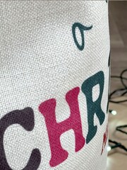 100% Linen Colourful Christmas Personalised Sack by Solesmith - Image 4 of 4
