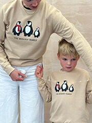 Personalised Family Christmas Penguin Jumper by Solesmith - Image 1 of 4