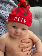 Solesmith  Personalised Christmas Reindeer Baby Hat - Image 2 of 4