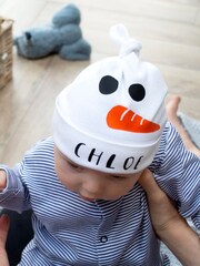 Solesmith  Personalised Snowman Baby Hat - Image 1 of 4