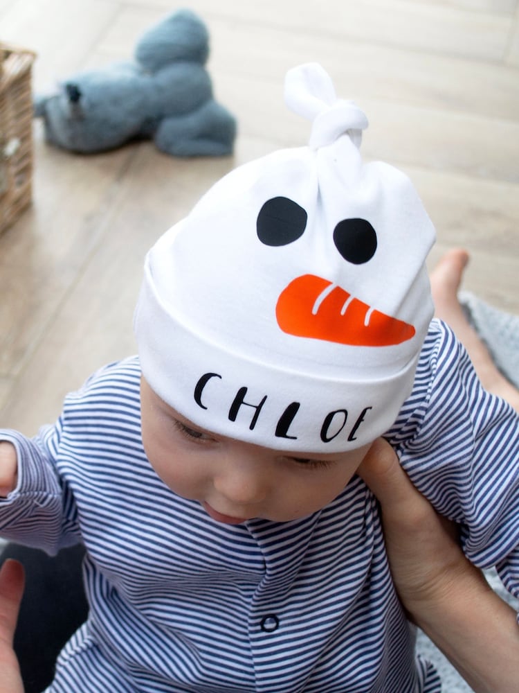 Solesmith  Personalised Snowman Baby Hat - Image 1 of 4