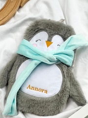 Personalised Penguin Hot Water Bottle by Solesmith - Image 1 of 4