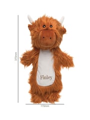Highland Cow Personalised Hot Water Bottle by Solesmith - Image 4 of 4