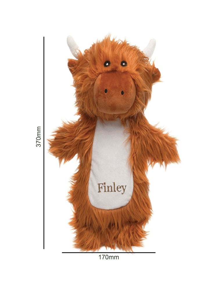 Highland Cow Personalised Hot Water Bottle by Solesmith - Image 4 of 4