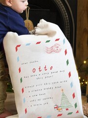 100% Linen My Christmas List Personalised Sack by Solesmith - Image 1 of 2