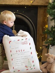 100% Linen My Christmas List Personalised Sack by Solesmith - Image 2 of 2