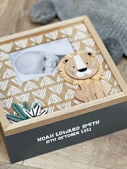 Solesmith Safari Childrens Grey Personalised Keepsake Box - Image 2 of 3