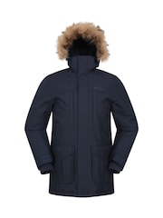Mountain Warehouse Blue Mens Gorge Waterproof Long Jacket - Image 5 of 12