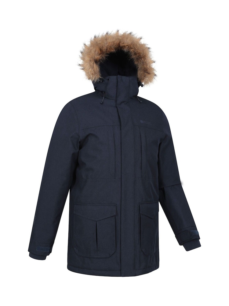 Mountain Warehouse Blue Mens Gorge Waterproof Long Jacket - Image 6 of 12