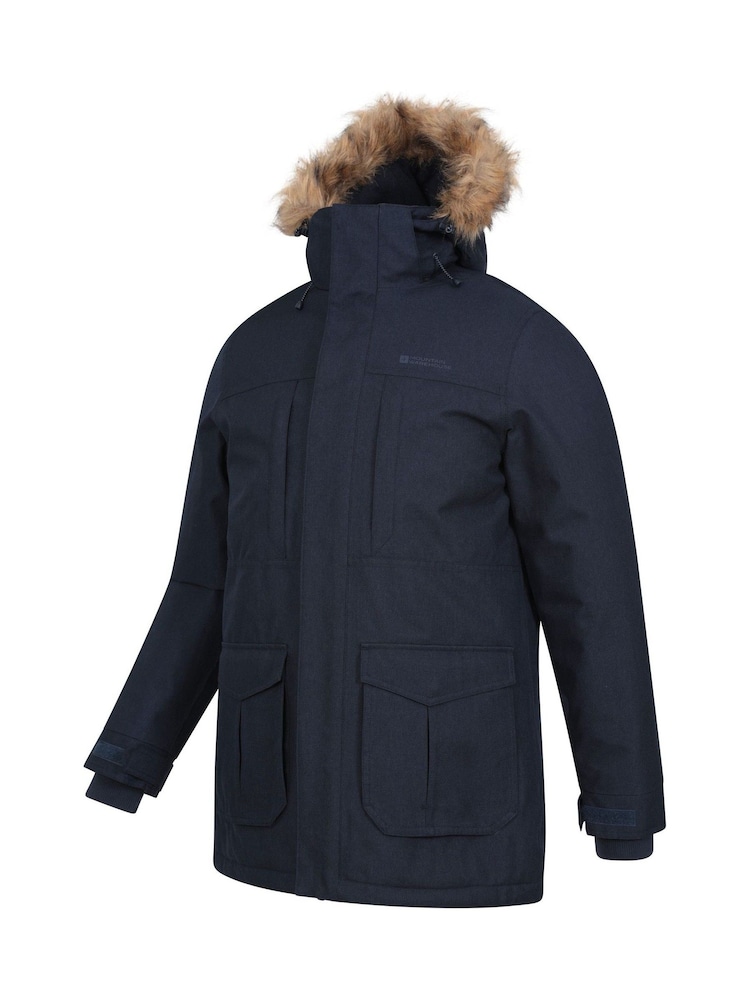 Mountain Warehouse Blue Mens Gorge Waterproof Long Jacket - Image 8 of 12
