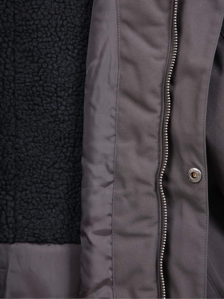 Mountain Warehouse Grey Mens Coastline Waterproof Borg Lined Jacket - Image 6 of 6