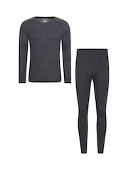 Mountain Warehouse Grey Talus Mens Thermal Top & Joggers Set - Image 1 of 12