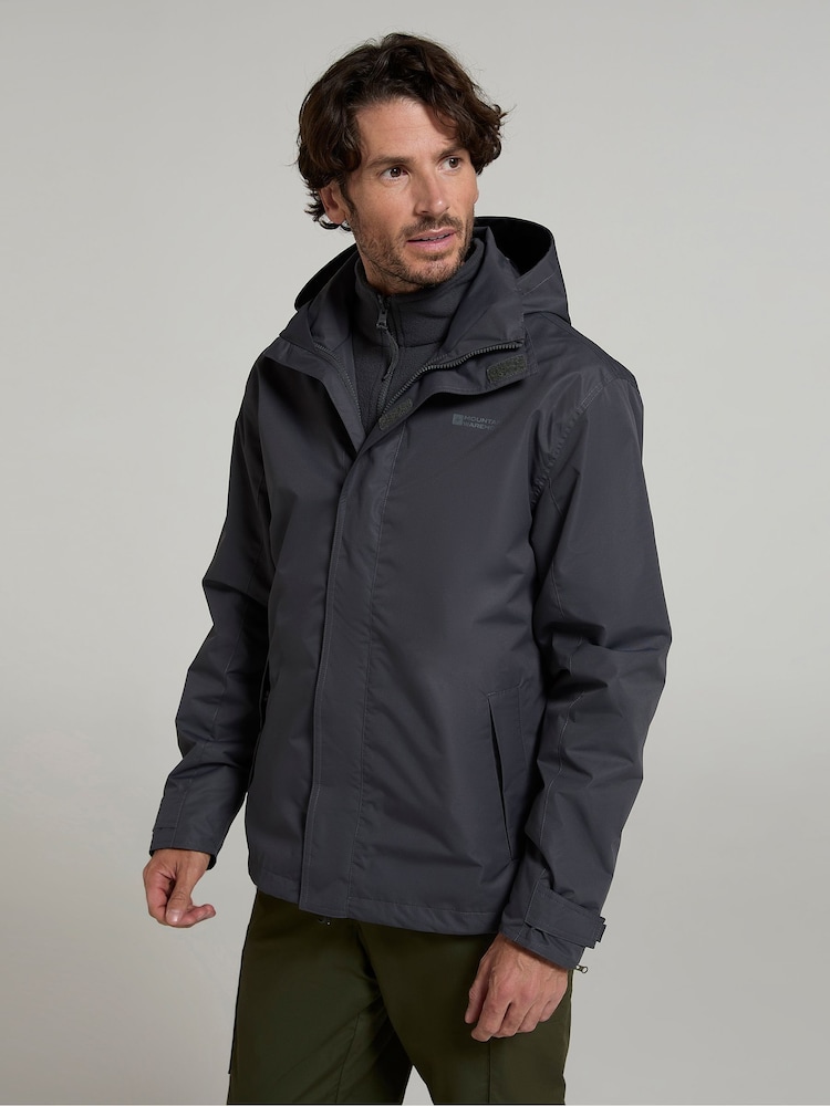 Gris - Mountain Warehouse Mens Fell 3-In-1 Water Resistant Jacket - Imagen 1 de 4