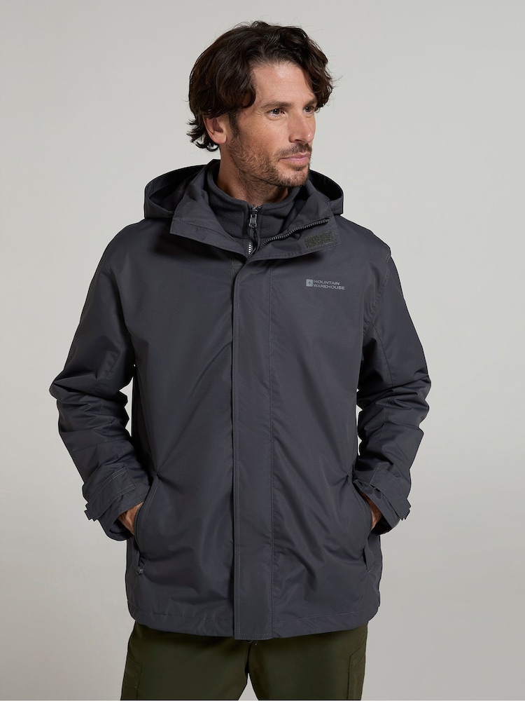 Gris - Mountain Warehouse Mens Fell 3-In-1 Water Resistant Jacket - Imagen 2 de 4