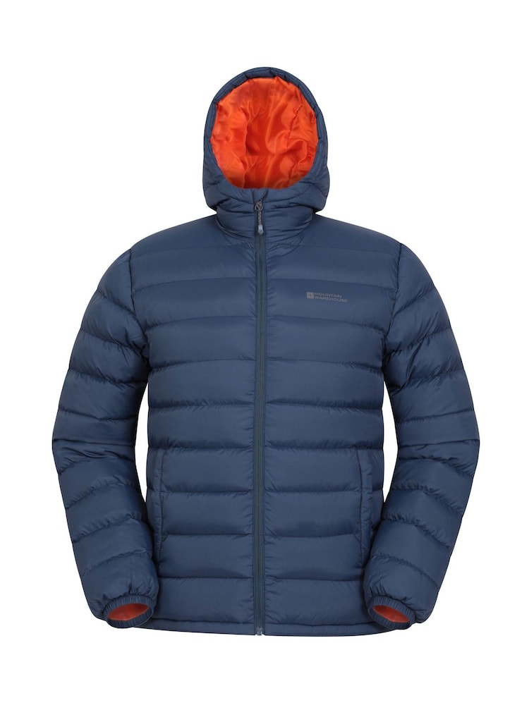 Mountain Warehouse Blue Seasons II Mens Water Resistant Padded Jacket - Image 1 of 6 Mountain Warehouse Blue Seasons II Mens Water Resistant Padded Jacket - Image 1 of 6