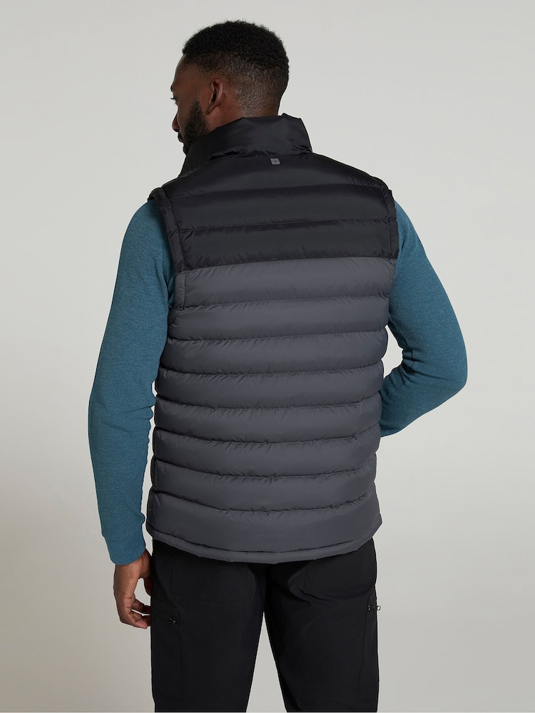 Mountain Warehouse Charcoal Grey Seasons II Mens Water Resistant Padded Gilet - Image 2 of 9