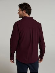 Mountain Warehouse Dark Purple 100% Cotton Trace Mens Flannel Long Sleeve Shirt - Image 3 of 4