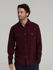 Mountain Warehouse Dark Purple 100% Cotton Trace Mens Flannel Long Sleeve Shirt - Image 4 of 4