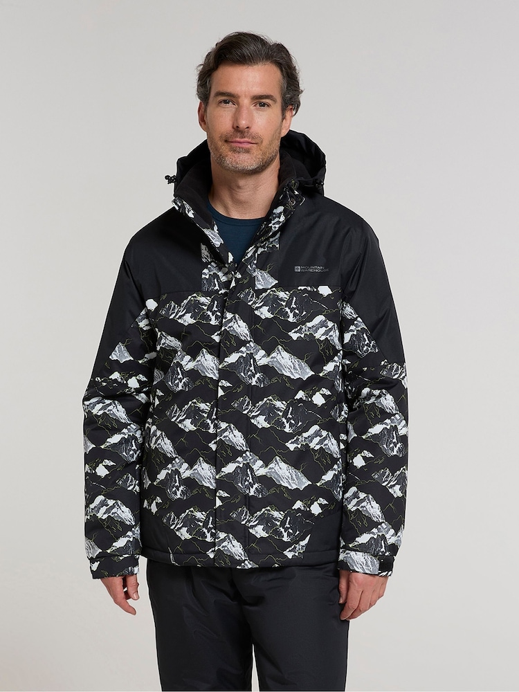 Mountain Warehouse Grey Mens Water Resistant Printed Ski Jacket And Trousers Set - Image 2 of 4