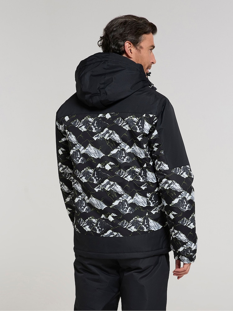 Mountain Warehouse Grey Mens Water Resistant Printed Ski Jacket And Trousers Set - Image 4 of 4