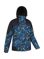 Mountain Warehouse Blue Shadow II Mens Fleece Lined Printed Snow Ski Jacket - Image 2 of 6