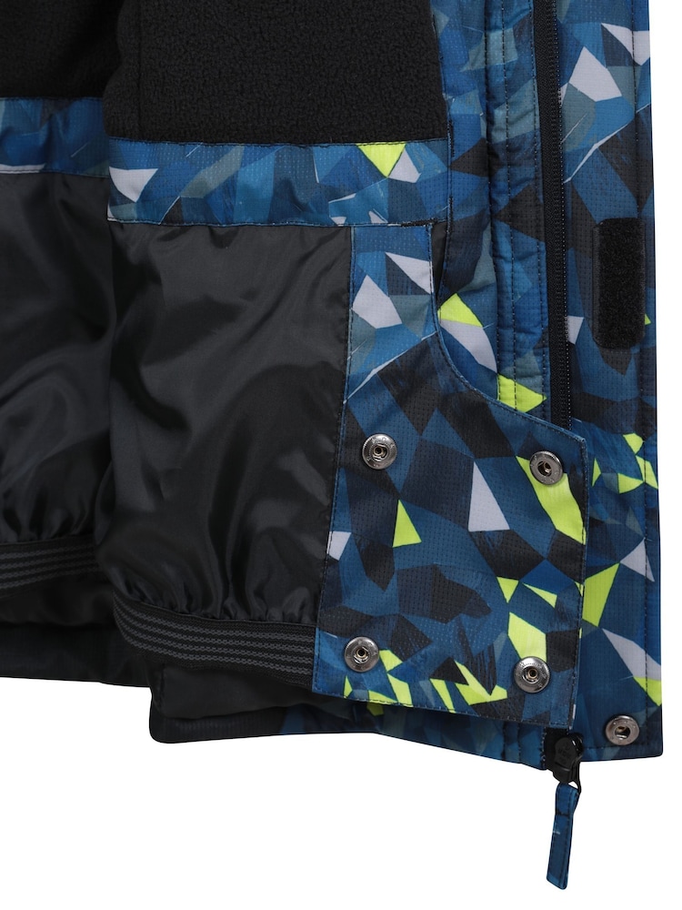 Mountain Warehouse Blue Shadow II Mens Fleece Lined Printed Snow Ski Jacket - Image 6 of 6
