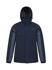 Azul - Mountain Warehouse Thunderstorm Mens Waterproof 3-In-1 Jacket - Imagen 1 de 7