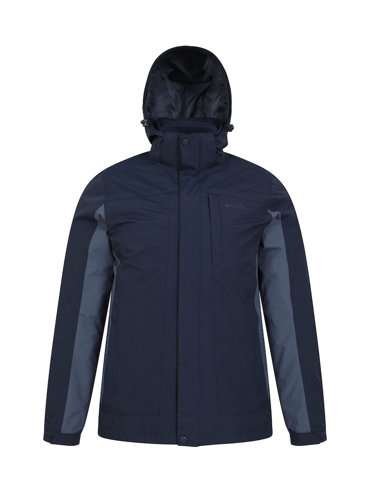 Azul - Mountain Warehouse Thunderstorm Mens Waterproof 3-In-1 Jacket - Imagen 1 de 7