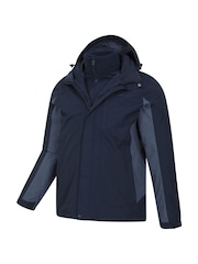 Azul - Mountain Warehouse Thunderstorm Mens Waterproof 3-In-1 Jacket - Imagen 3 de 7