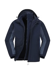 Azul - Mountain Warehouse Thunderstorm Mens Waterproof 3-In-1 Jacket - Imagen 6 de 7
