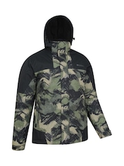 Mountain Warehouse Green Shadow II Mens Fleece Lined Printed Snow Ski Jacket - Image 2 of 6