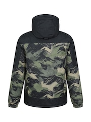 Mountain Warehouse Green Shadow II Mens Fleece Lined Printed Snow Ski Jacket - Image 3 of 6