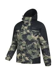 Mountain Warehouse Green Shadow II Mens Fleece Lined Printed Snow Ski Jacket - Image 4 of 6