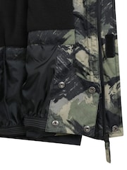 Mountain Warehouse Green Shadow II Mens Fleece Lined Printed Snow Ski Jacket - Image 6 of 6