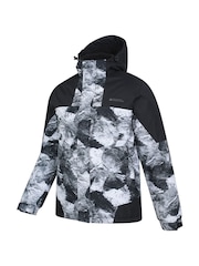 Mountain Warehouse White Shadow II Mens Fleece Lined Printed Snow Ski Jacket - Image 4 of 6