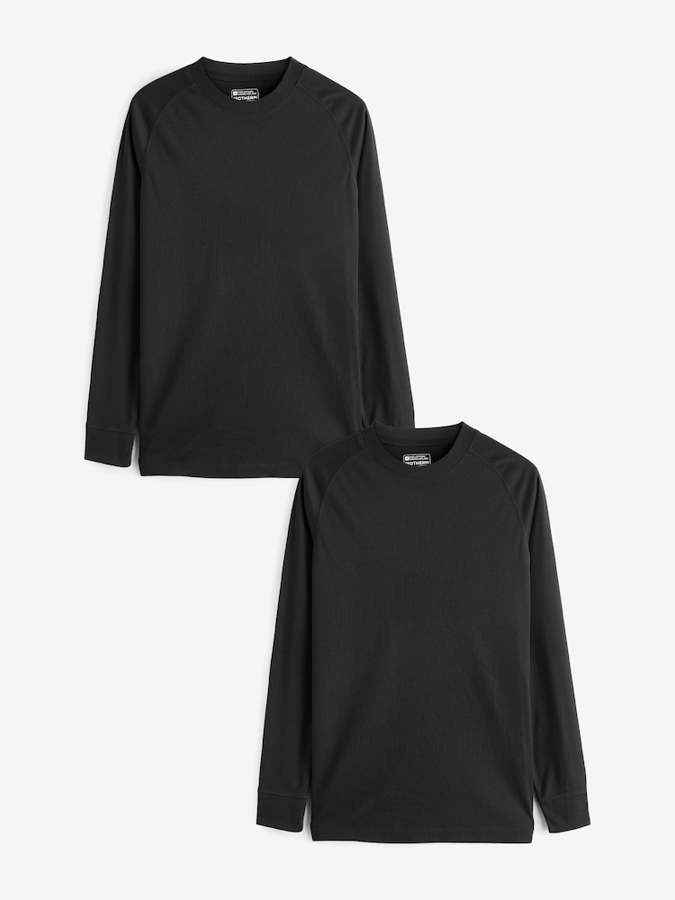 Mountain Warehouse Black Talus Mens Thermal Tops 2 Pack - Image 1 of 4