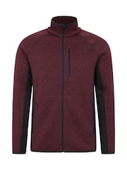 Пурпурный - Mountain Warehouse Mens Treston Full-Zip Fleece Jacket - Image 1 of 5