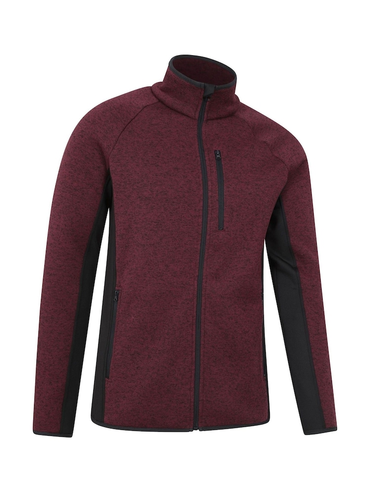 Mountain Warehouse Purple Mens Treston Full-Zip Fleece Jacket - Image 2 of 5 Mountain Warehouse Purple Mens Treston Full-Zip Fleece Jacket - Image 2 of 5