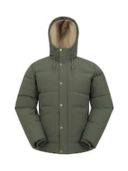 Mountain Warehouse Green Manta Mens Water Resistant Borg Lined Padded Jacket - Image 1 of 6