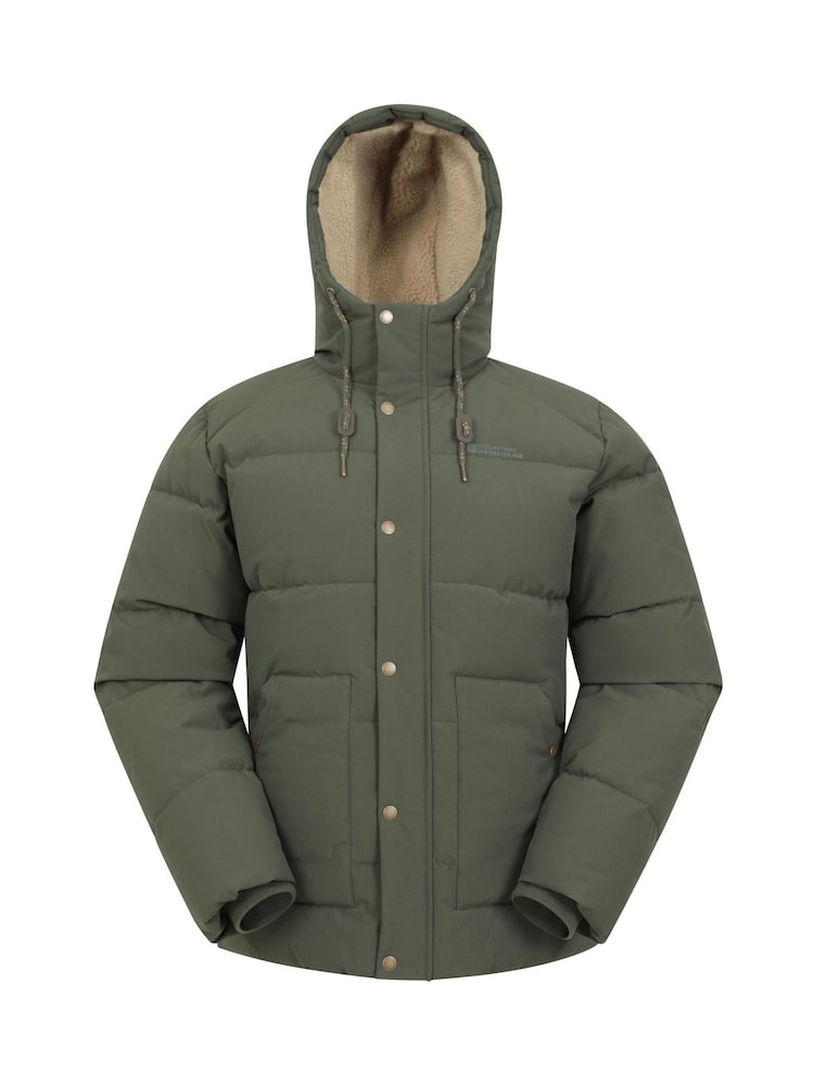 Mountain Warehouse Green Manta Mens Water Resistant Borg Lined Padded Jacket - Image 1 of 6
